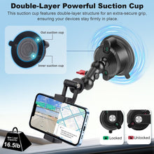 Mechrig Camera Suction Cup Mount with Dual Ball Head Magic Arm and Phone Holder Clamp Kit - CAME - TV