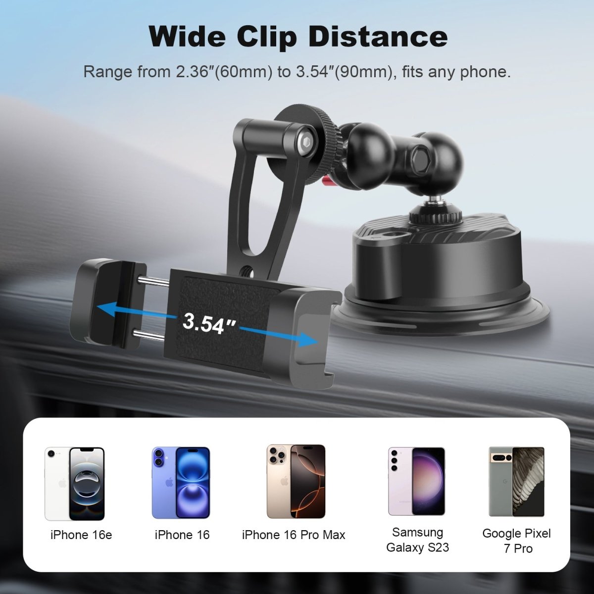Mechrig Camera Suction Cup Mount with Dual Ball Head Magic Arm and Phone Holder Clamp Kit - CAME - TV