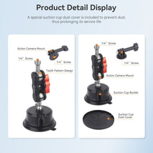 Mechrig Car Suction Cup GoPro Camera Mount Kit with Ball Head Magic Arm - CAME - TV