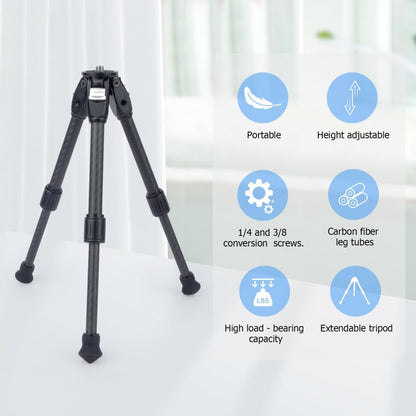Mechrig Carbon Fiber Dual Spikes 1/4 3/8 Flange Anti - Slip Sliding Block Tripod - CAME - TV