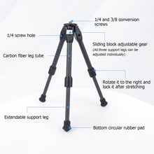 Mechrig Carbon Fiber Dual Spikes 1/4 3/8 Flange Anti - Slip Sliding Block Tripod - CAME - TV