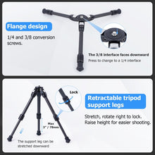 Mechrig Carbon Fiber Dual Spikes 1/4 3/8 Flange Anti - Slip Sliding Block Tripod - CAME - TV