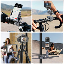 Mechrig CNC Aluminum Super Clamp with Dual Ball Head Arm Cycling Handlebar Mount - CAME - TV