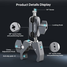 Mechrig CNC Aluminum Super Clamp with Dual Ball Head Arm Cycling Handlebar Mount - CAME - TV