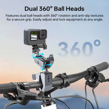 Mechrig CNC Aluminum Super Clamp with Dual Ball Head Arm Cycling Handlebar Mount - CAME - TV