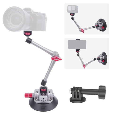 Mechrig Detachable 4.5‘’ Suction Cup Mount Set with 11” Versatile Magic Arm - CAME - TV