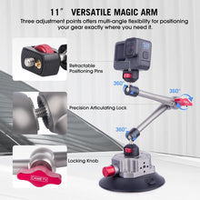 Mechrig Detachable 4.5‘’ Suction Cup Mount Set with 11” Versatile Magic Arm - CAME - TV