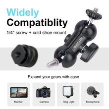 Mechrig Double Ball Head Mount with Detachable Cold Shoe and 1/4” Screws - CAME - TV