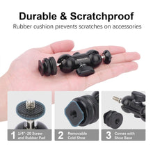 Mechrig Double Ball Head Mount with Detachable Cold Shoe and 1/4” Screws - CAME - TV