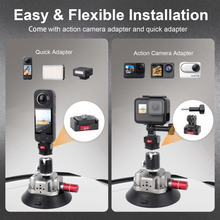 Mechrig Dual Aluminum Suction Cup Car Camera Mount with Quick Release Base - CAME - TV
