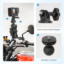 Mechrig Dual Ball Head Motorcycle Mirror Action Camera Mount - CAME - TV