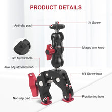 Mechrig Dual Ball Mabic Arm Super Clamp Mount with GoPro Adapter & Phone Clamp - CAME - TV