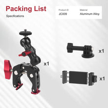 Mechrig Dual Ball Mabic Arm Super Clamp Mount with GoPro Adapter & Phone Clamp - CAME - TV