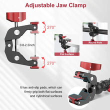 Mechrig Dual Ball Mabic Arm Super Clamp Mount with GoPro Adapter & Phone Clamp - CAME - TV