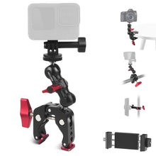 Mechrig Dual Ball Mabic Arm Super Clamp Mount with GoPro Adapter & Phone Clamp - CAME - TV