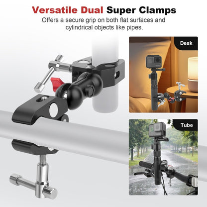 Mechrig Dual Large Clamp Magic Arm with 360° Ball Head Mount - CAME - TV
