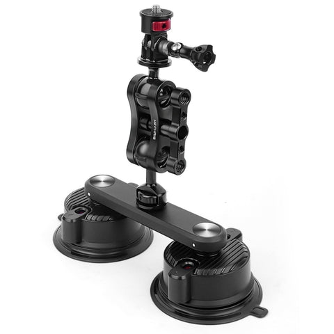 Mechrig Dual Suction Car & Street Mount – Magic Arm with GoPro and 1/4