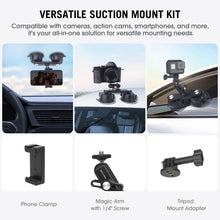 Mechrig Dual Suction Cup Camera Mount with Ballhead Magic Arm - CAME - TV