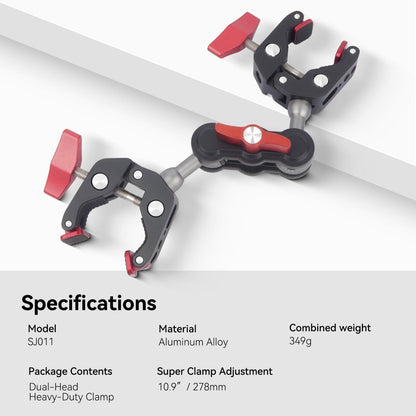 Mechrig Dual Super Clamp Mount with Dual Ball Magic Arm Kit - CAME - TV