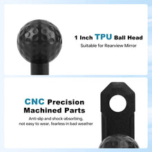 Mechrig Flat Motorcycle Mirror 1 - Inch Ball Mount - CAME - TV