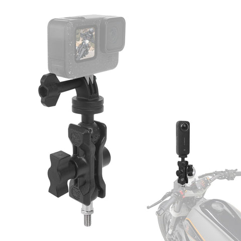 Mechrig M8 Thread 360° Adjustable Motorcycle Mount for Action Camera - CAME - TV