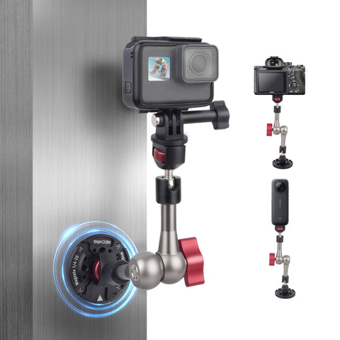 Mechrig Magnetic Mount Base Antitwisting Magic Arm with Gopro Mount for Action Camera - CAME - TV