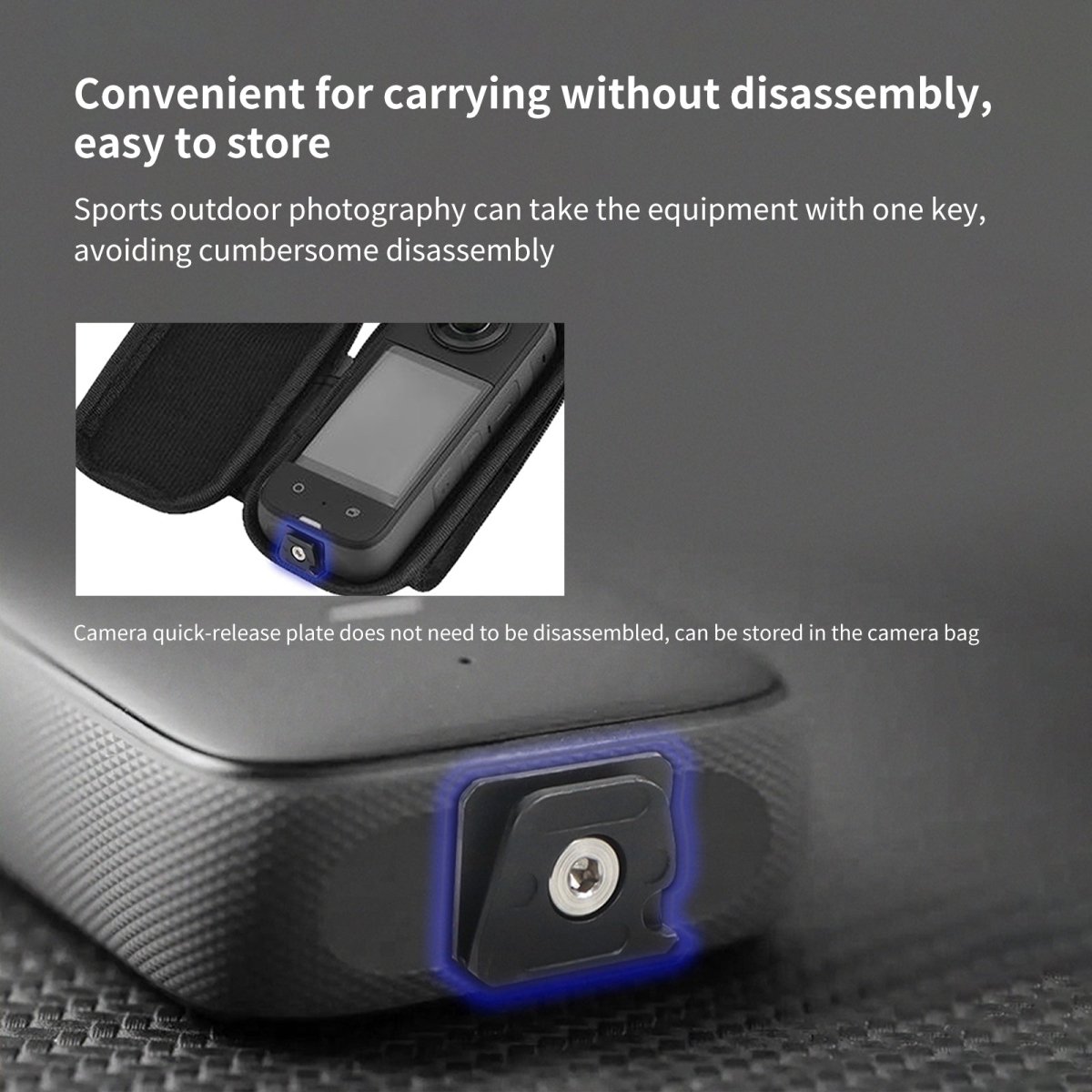 Mechrig Mini Quick Release Mount Adapter for Action Camera - CAME - TV