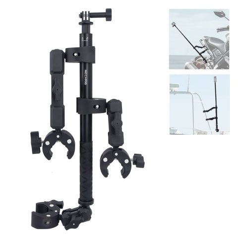Mechrig Motorcycle Action Camera Mount Combo – Extra Clamp, Ball Head & Telescopic Arm - CAME - TV