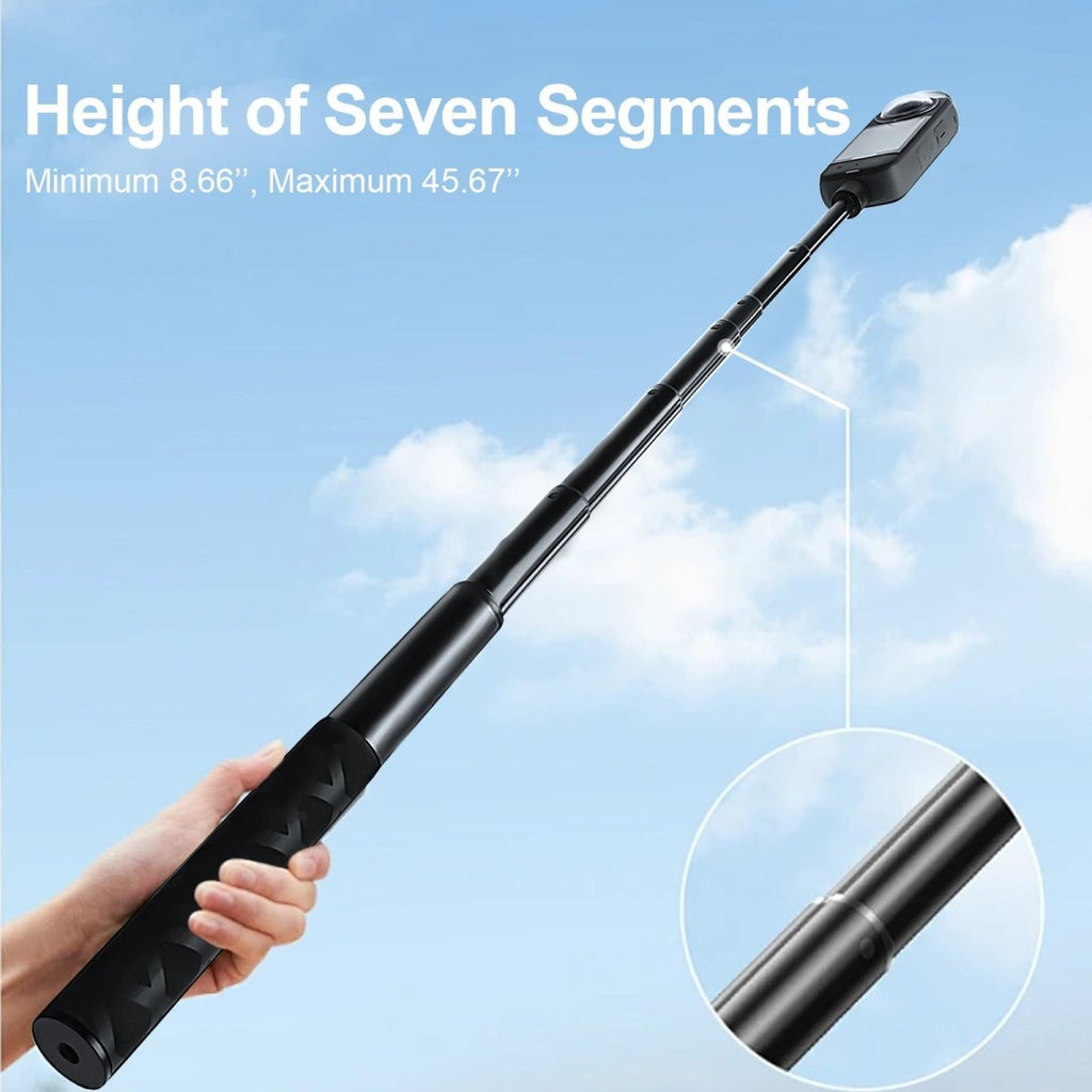 camera attachment for fishing pole Mechrig Motorcycle Camera Mount with Seven-Segment Telescopic Pole – CAME-TV
