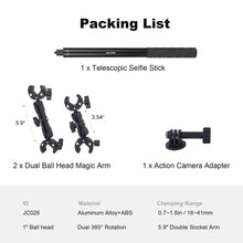 Mechrig Motorcycle Mount with Dual Nylon Clamps and Aluminum Telescopic Arm - CAME - TV