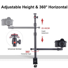 Mechrig Multi - Function Dual Extension Arm Aluminum Desk Mount Stand with 1/4