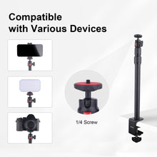 Mechrig Multi - Function Dual Extension Arm Aluminum Desk Mount Stand with 1/4