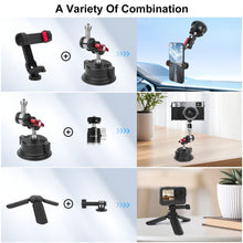 Mechrig Multi - Use Suction Cup Mount with Dual Ball Arm, GoPro Adapter, 360° Rotation Phone Holder and Mini Tripod - CAME - TV