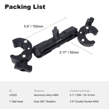 Mechrig Nylon Lightweight Ball Head Clamp with 2 Heavy - Duty Clamps - CAME - TV