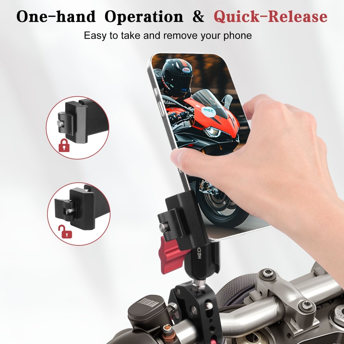 Mechrig Quick - Release 360° Ball Head Phone Mount with Super Clamp - CAME - TV