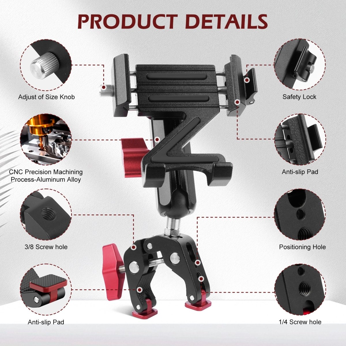 Mechrig Quick - Release Phone Mount with 360° Ball Head and Super Clamp - CAME - TV