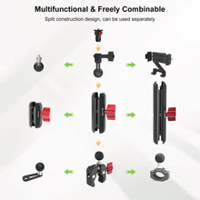 Mechrig Riding Dual Ball Head Super Clamp Mount with GoPro Base & 1/4
