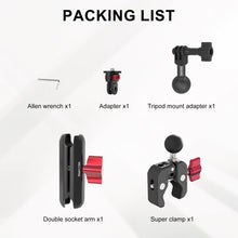 Mechrig Riding Dual Ball Head Super Clamp Mount with GoPro Base & 1/4