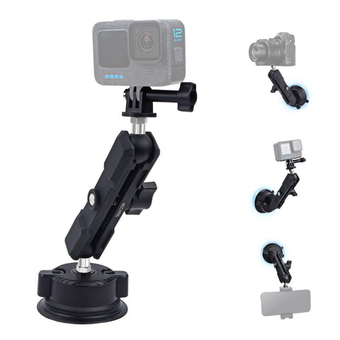 Mechrig Suction Cup Mount for GoPro – Nylon Build with 150mm Ball Head - CAME - TV