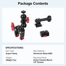 Mechrig Super Clamp Kit with Dual 360°Ball Heads for Action Cameras & Phones - CAME - TV