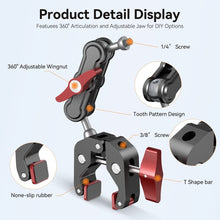 Mechrig Super Clamp Magic Arm with Aluminum Alloy 360° Dual Ballhead Magic Arm Kit - CAME - TV