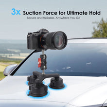 Mechrig Triple Suction Cup Car Mount Kit with Quick Release Plate Compatible with Action Camera - CAME - TV