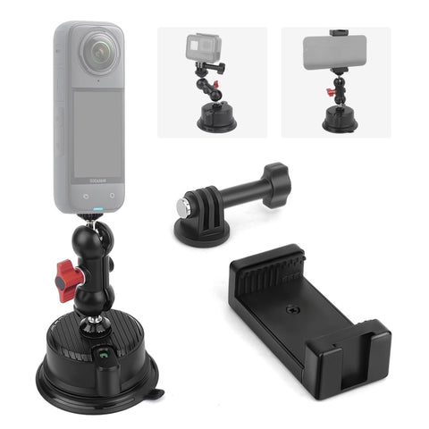 Mechrig Ultra - Strong 360° Suction Mount for Action Cams & Phones - CAME - TV