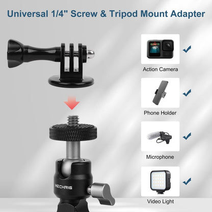 Mechrig Universal Aluminum Handlebar Mount with 360° Ball Head - CAME - TV