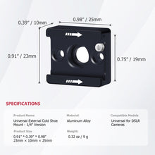 Mechrig Universal External Cold Shoe Mount - 1/4