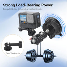 Mechrig Universal Phone Clamp Suction Car Mount Kit with 360° Dual Ball Head Magic Arm and Suction Cup Mount - CAME - TV