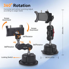 Mechrig Universal Phone Clamp Suction Car Mount Kit with 360° Dual Ball Head Magic Arm and Suction Cup Mount - CAME - TV