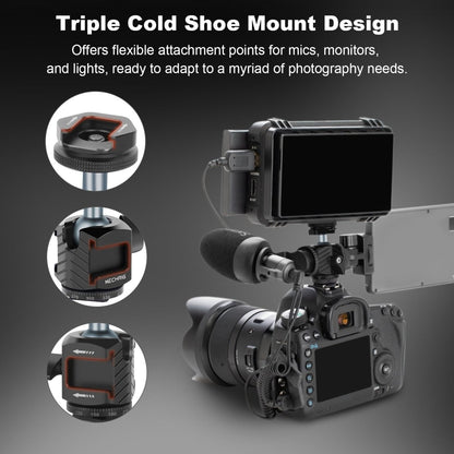 Mini Ball Head Tripod Head with Triple Cold Shoe Mount Max Load 8.8lb - CAME - TV