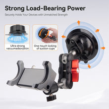 Ultra - Stable 360° Car Phone Mount with Vacuum Suction & 1/4
