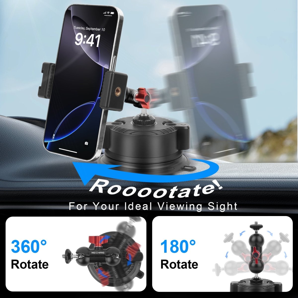 Versatile Suction Cup Mount: Compatible, Rotatable & Secure for All Your Devices - CAME - TV